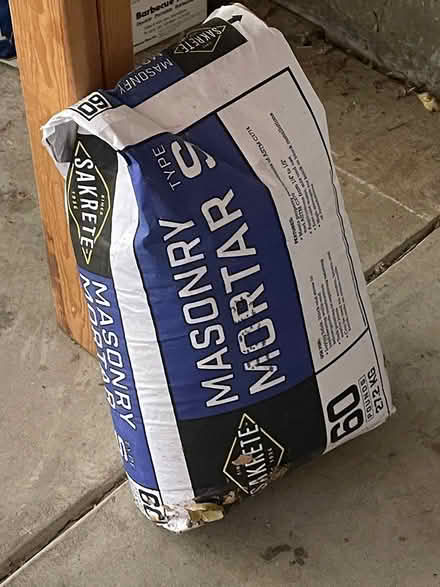 Photo of free 60 lb sack of mortar (West side Petaluma) #1