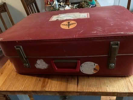 Photo of free Vintage dark red suitcase (Winton) #1