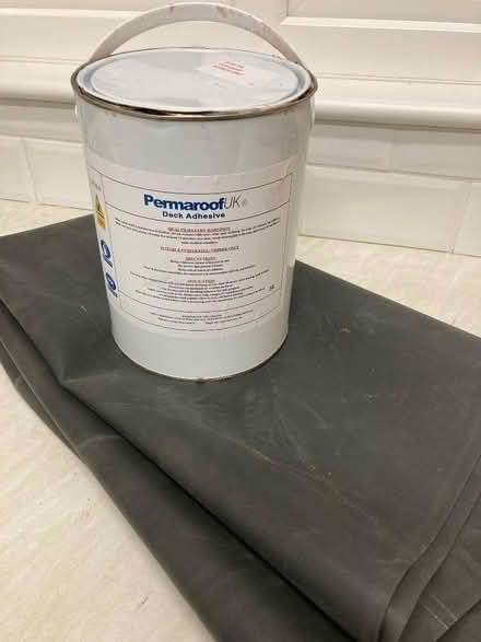 Photo of free Black rubber roofing membrane (1m x 1.3m) and adhesive (Montreal Park TN13) #2