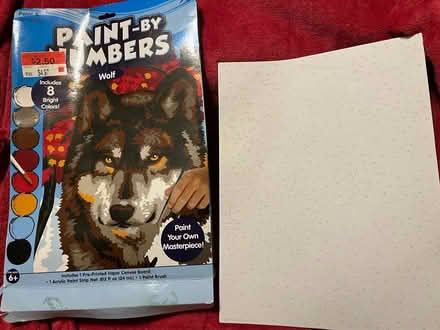Photo of free Wolf paint-by-number w/o paints (Dallas, Hickory Gap area) #1