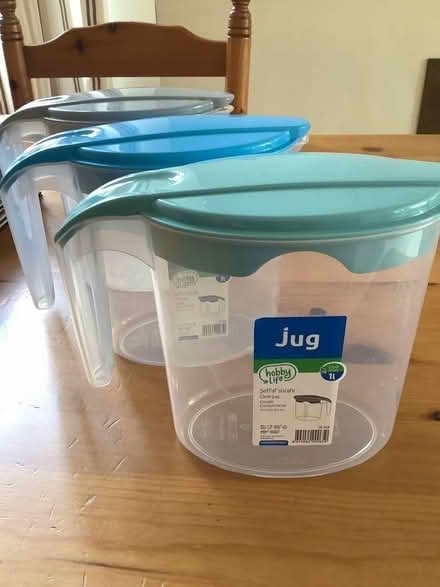 Photo of free Litre plastic jugs with lids (Oxton CH43) #1