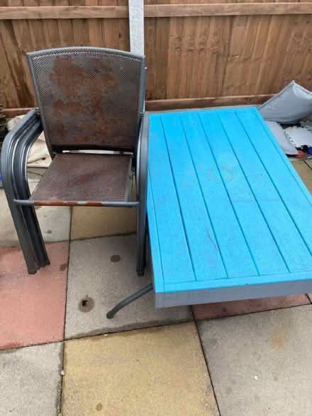 Photo of free Outdoor chairs and table (Morecambe LA4) #1
