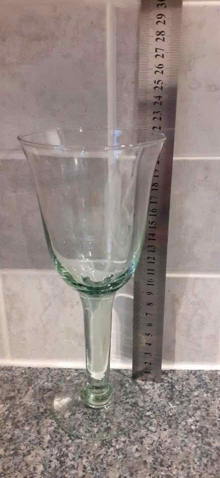 Photo of Recycled Green Glass Wine Glasses (Mansfield NG19) #2