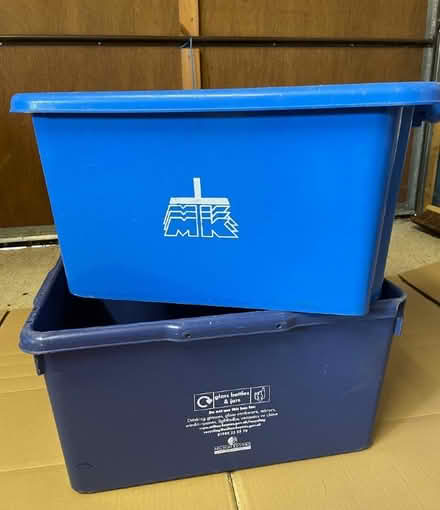 Photo of free Two blue recycling crates (Emerson Valley MK4) #1