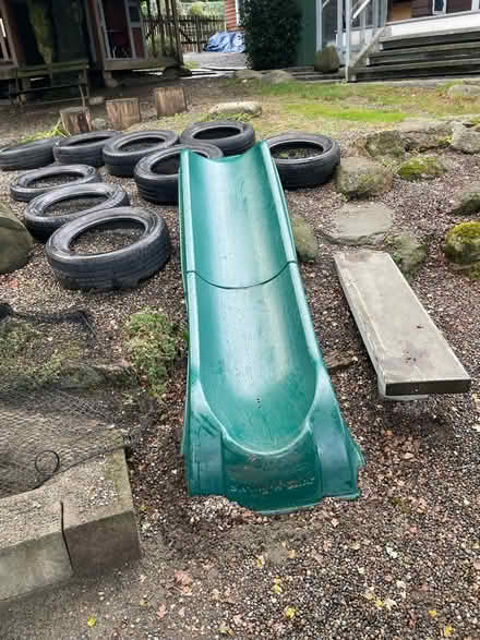 Photo of free Green plastic play slide 6.5ft (Madrona) #1