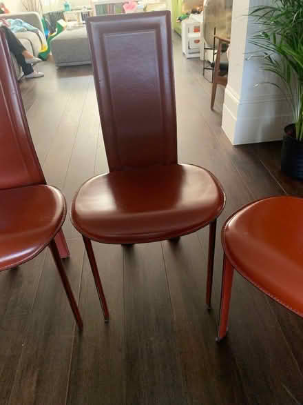 Photo of free Four leather dining chairs - Cattelan Italia (High St Ken W8) #1