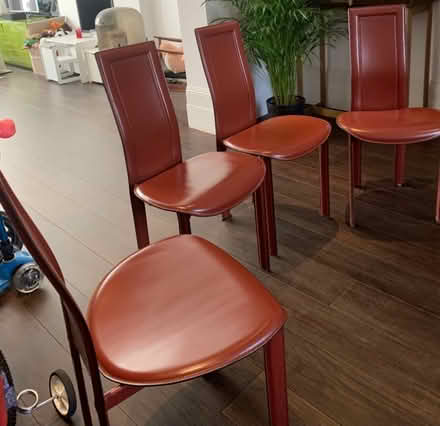 Photo of free Four leather dining chairs - Cattelan Italia (High St Ken W8) #3