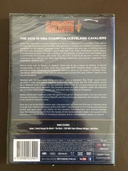 Photo of free NBA DVD Cleveland Cavaliers 2016 (Concord/Strathfield) #2