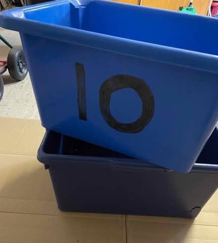 Photo of free Two blue recycling crates (Emerson Valley MK4) #3
