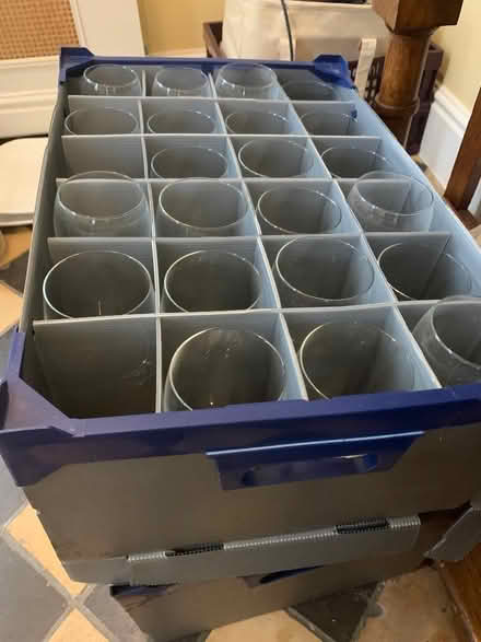 Photo of free 22 wine glasses in storage box (no lid) (Christleton CH3) #2