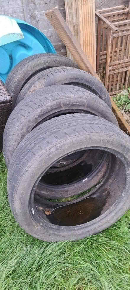 Photo of free 4 tyres for planters/ boats etc (Warwick CV34) #1