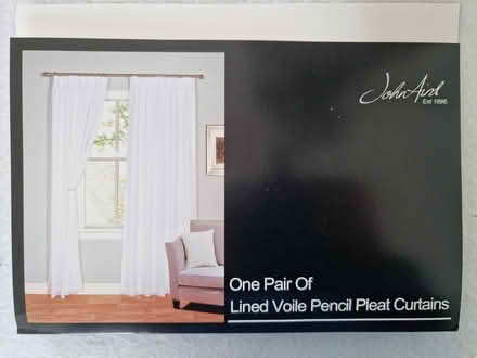 Photo of free Large, lined white voile curtains (4 miles south of Petworth) #1