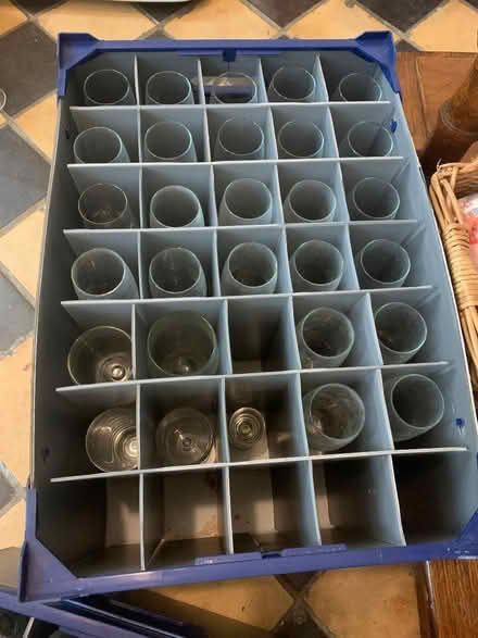 Photo of free 24 champagne glasses in box w lid (Christleton CH3) #1