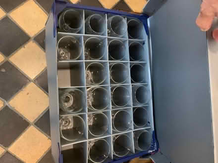 Photo of free 22 wine glasses in storage box (no lid) (Christleton CH3) #1