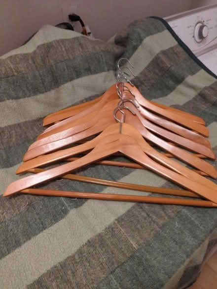 Photo of free 8 wooden hangars (SW Canton Beck and Geddes) #1