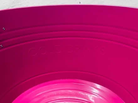 Photo of free Large Pink Metal Storage Bucket (Rose Grove BB12) #2