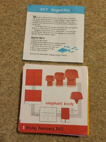 Photo of free Origami calendar part used (Corston) #1