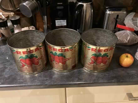 Photo of free Empty large tomato tins (Preston Park BN1) #1