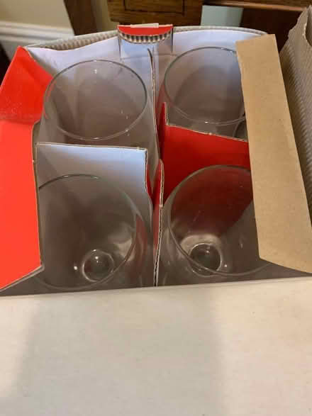 Photo of free Box with 4 wine glasses (Christleton CH3) #1