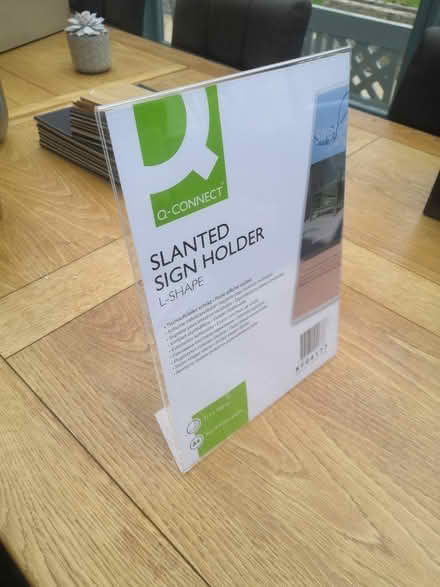 Photo of free A4 slanted sign holder (Hampreston BH22) #1