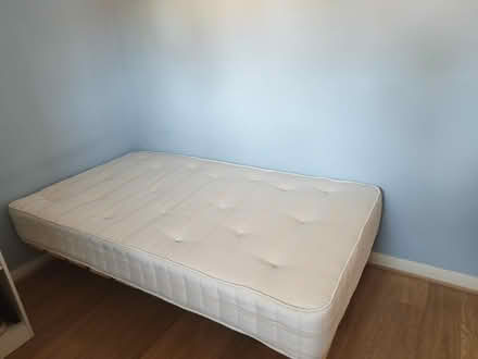 Photo of free Used wooden bed frame and mattress (Isleworth TW7) #1