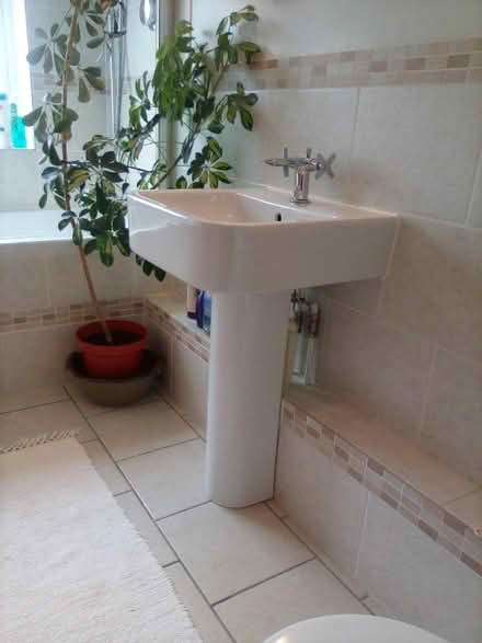 Photo of free Bathroom basin, pedestal & taps (High Hurstwood TN22) #4