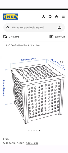 Photo of free IKEA Hol side table (Dublin 14) #1