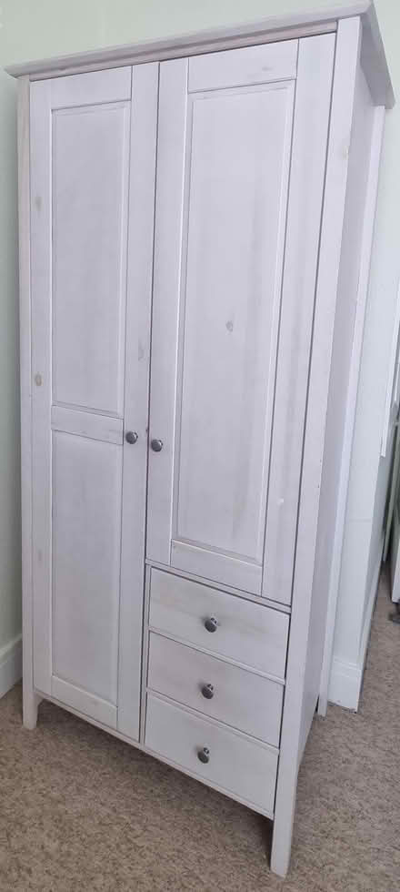 Photo of free White wooden wardrobe (CT10) #1
