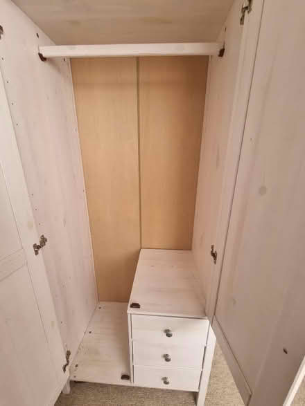 Photo of free White wooden wardrobe (CT10) #2