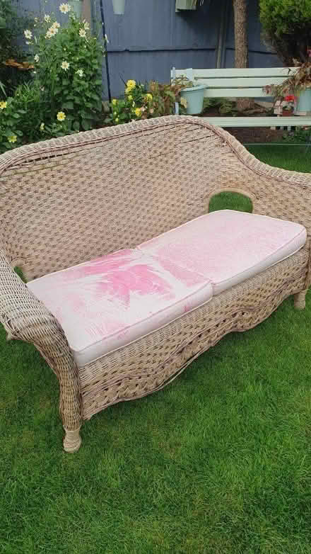 Photo of free 2 seater wicker sofa (Wimborne BH21) #2