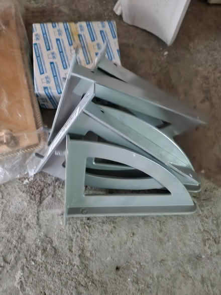Photo of free Heavy duty thick glass shelves complete with holders (Canary Wharf E14) #2