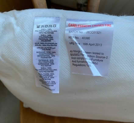Photo of free Rectangular cushion pad (polyester filling) (Mitcham's Corner CB4) #2