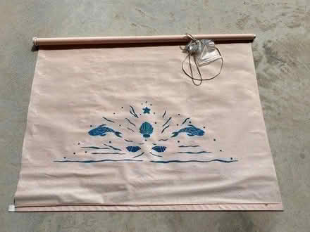 Photo of free Stencilled peach blind & fittings (Wells BA5) #2