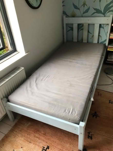 Photo of free IKEA full length single bed with mattress (Lansdown) #1