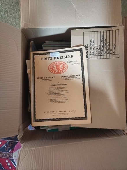 Photo of free Boxes of Violin and Piano music (Radley) #2