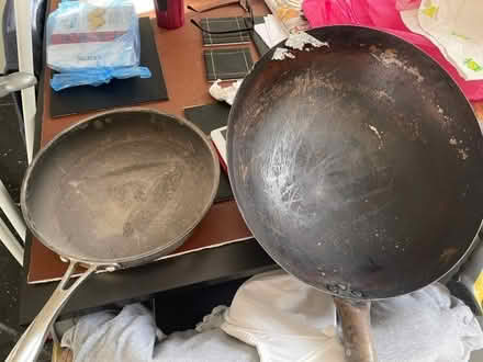 Photo of free Large wok and frying pan (pan is suitable to transfer to I e (Bethnal Green E2) #1