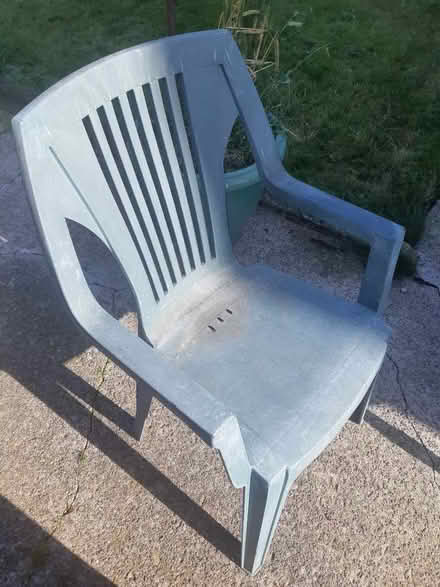 Photo of free 3 plastic outdoor chairs (West End LA3) #1