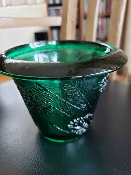 Photo of free green textured glass candle holders (Farm Hill -- RWC) #1