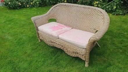 Photo of free 2 seater wicker sofa (Wimborne BH21) #1