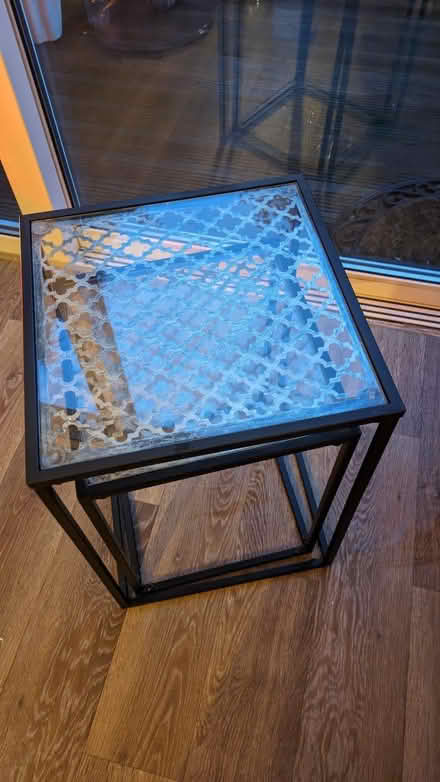 Photo of free Set of 2 glass topped side tables (Bramley LS13) #1