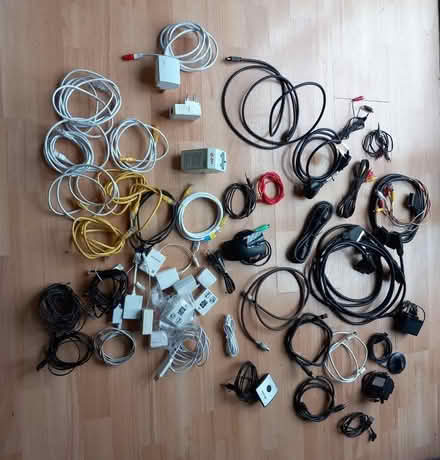 Photo of free Tech' cables, ADSL's, TV and Sat' TP Link and surge adaptor+ (Tylers Green RH9) #1