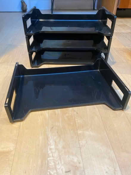 Photo of free Stackable desk files, letter size (Gilmore St & Mountain View Ave) #1