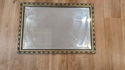 Photo of free Gold-effect wooden framed mirror 50cmx73cm (Upper Gravenhurst MK45) #1