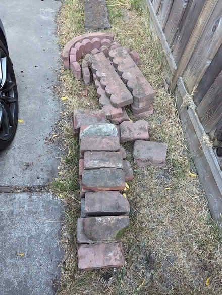 Photo of free Garden edging, cinder blocks, rocks (San Carlos) #2