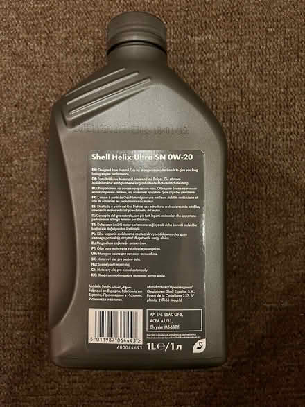 Photo of free Shell Helix Ultra Engine Oil 0W-20 (ME7) #2