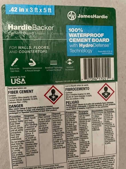 Photo of free HardieBacker Cement Board x7 (15th & Glades) #1
