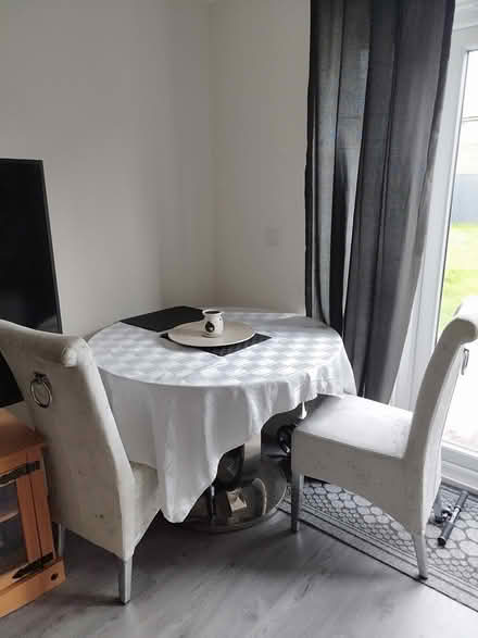 Photo of free Solid glass round dining table (Ellesmere Port) #4