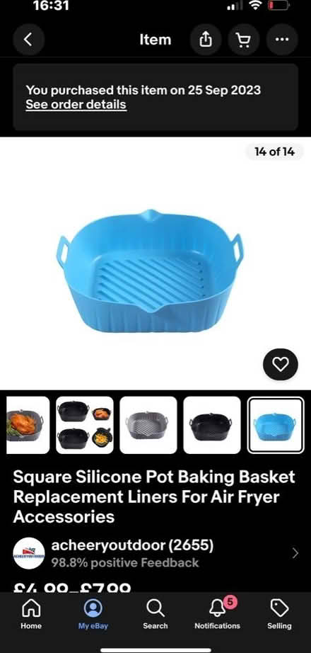 Photo of free Square silicone air fryer liners (East Acton W3) #1