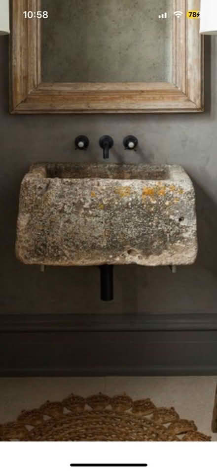 Photo of Reclaimed stone outdoor sink (Ham, Richmond, TW10) #1