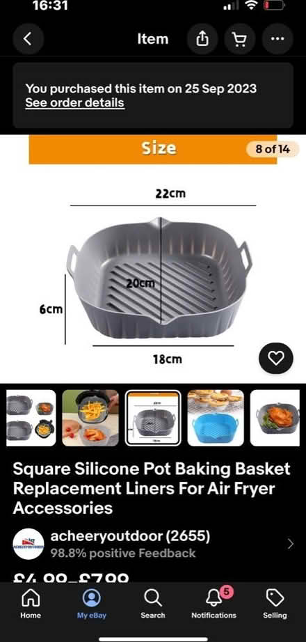 Photo of free Square silicone air fryer liners (East Acton W3) #2